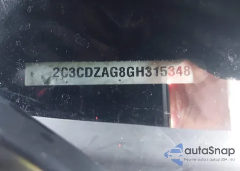 2016 Dodge Challenger z USA, uszkodzony, nr VIN 2C3CDZC93GH124578